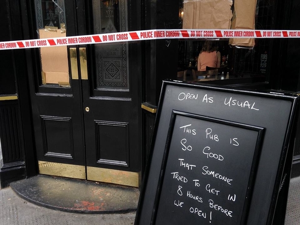 Someone broke into the London pub my friends manage