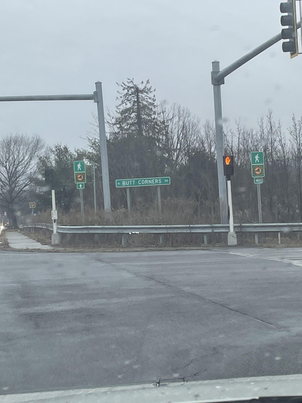 Someone changed all the street signs in my town for Putt Corners into Butt Corners