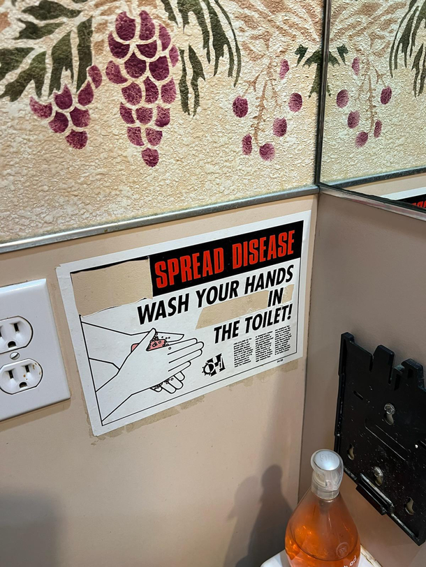 Someone cut this out of our mens bathroom it definitely gave me a laugh