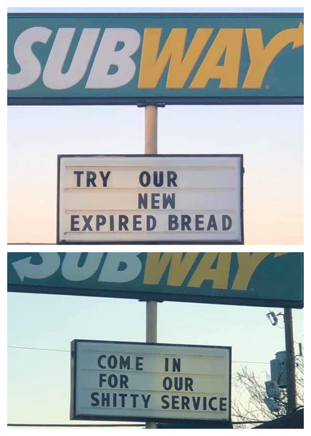 Someone got fired from Subway for this