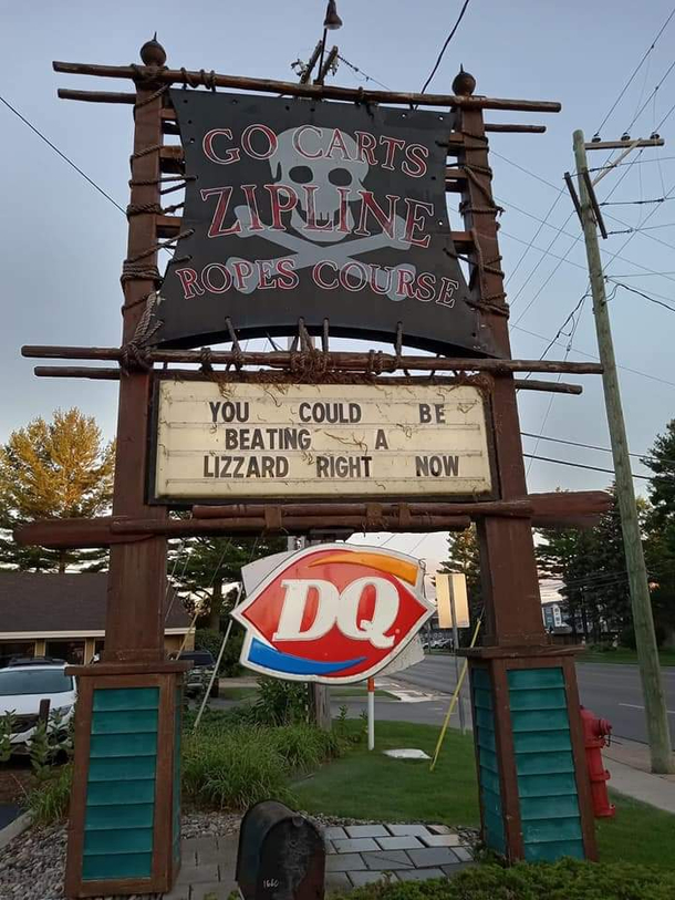 Someone has been having fun changing the signs in our town