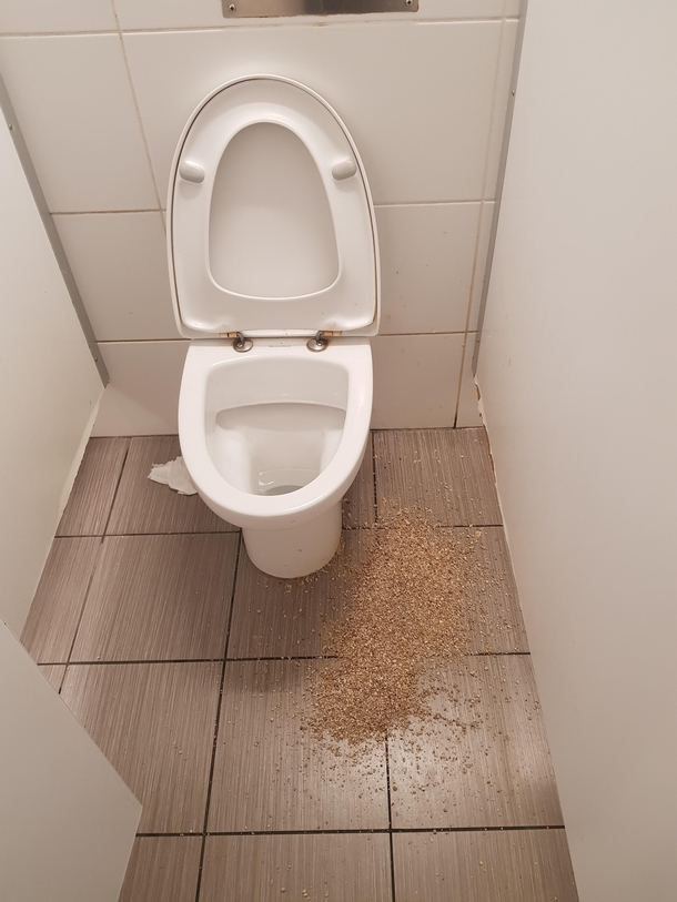 Someone in the cinema vomited rocks