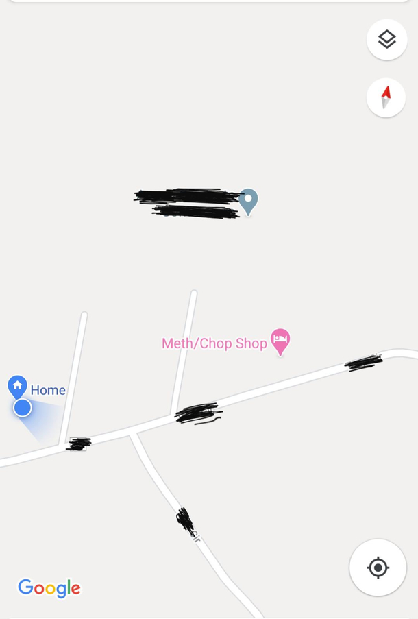 Someone labeled my neighbors house one Google maps
