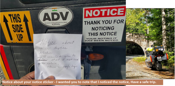 Someone left a note during night parking