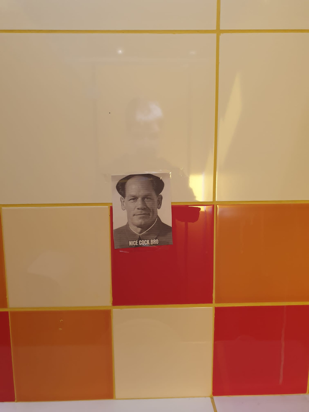 Someone taped this to one of the cells in my schools restrooms