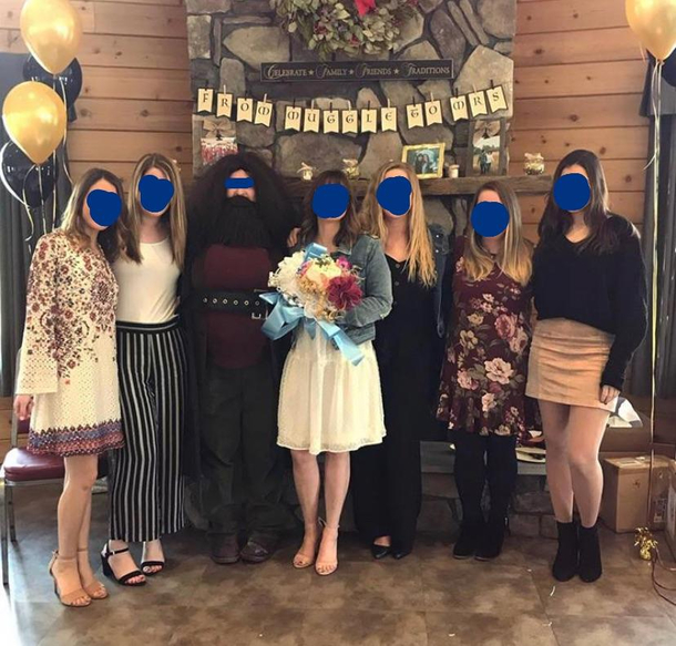 Someone took the Harry Potter theme of the bridal shower a bit too seriously