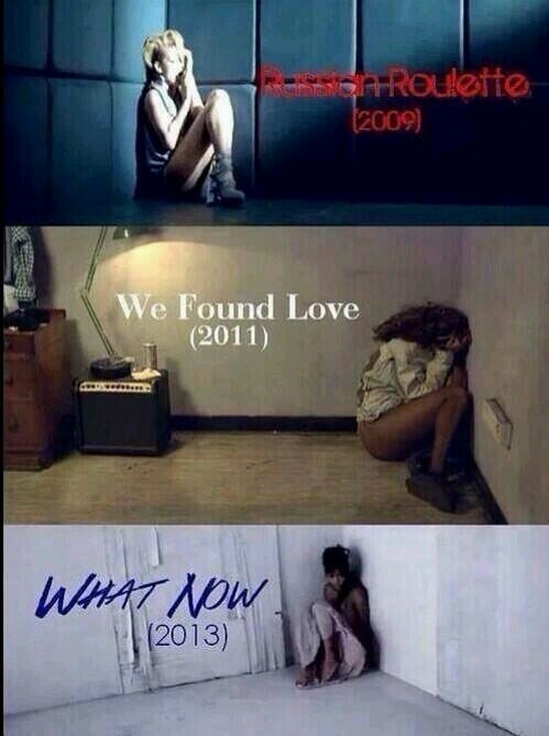 Something is seriously wrong with Rihanna she is always in a corner