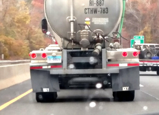 Something told me this was a wastewater truck before I passed it