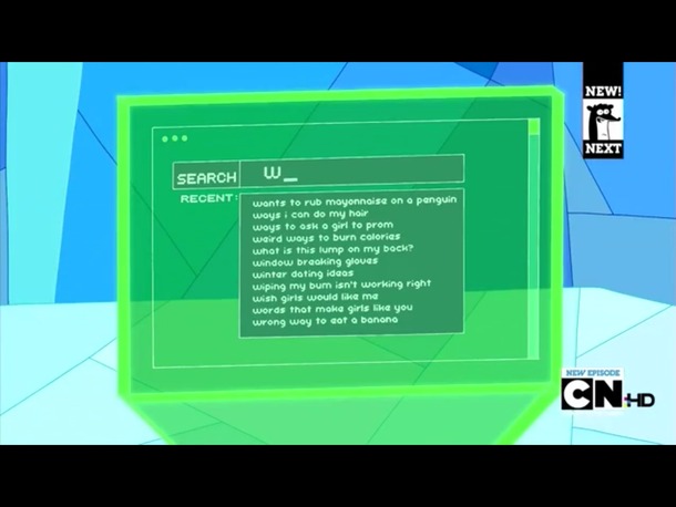 Something wierd I found while watching Adventure Time When Ice King was using his computer