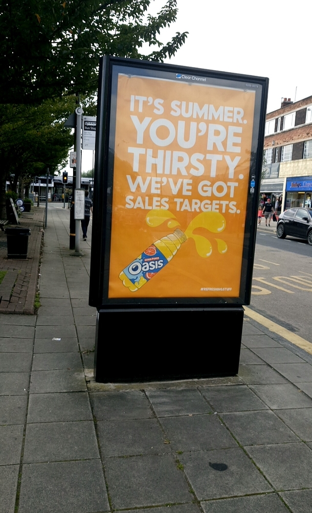 Sometime honest advertising is the best form of advertising