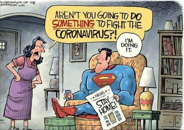Sometimes all you need to do be a superhero is to stay home