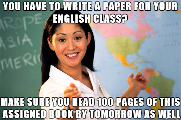 Sometimes I miss school then I remember this BS