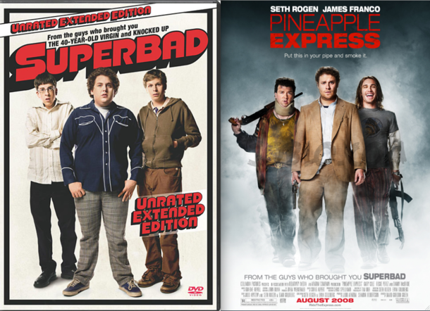 Sometimes I wonder if Pineapple Exppress was actually meant to be the sequel to Superbad set  years in the future but the writers got too high and forgot to put it in the script