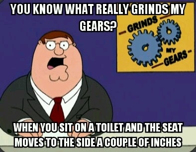 Sometimes if its really loose your leg touches the bowl