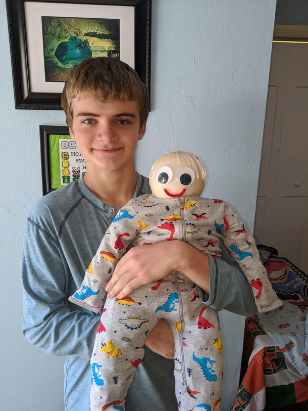 Son had to make a flour baby for a school project an inadvertently made Butters from South Park