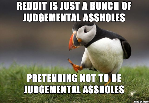 Sorry for being judgemental