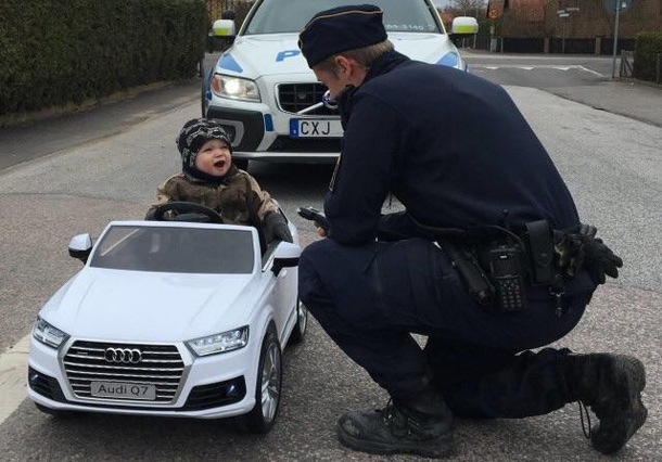 Sorry for speeding officer your wife offered me some milk and I was particularly thirsty this afternoon