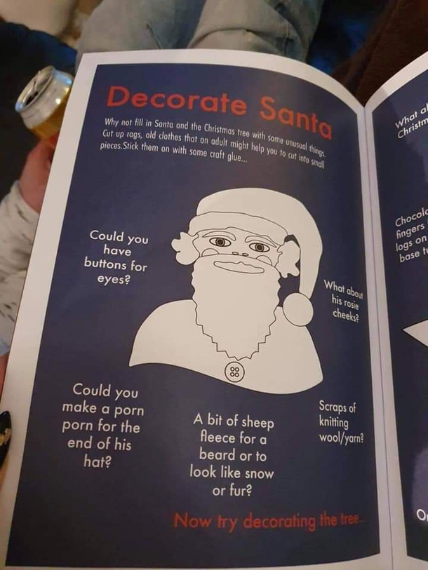 sorry make a what for the end of santas hat