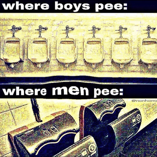 Sound of pee flying in your face