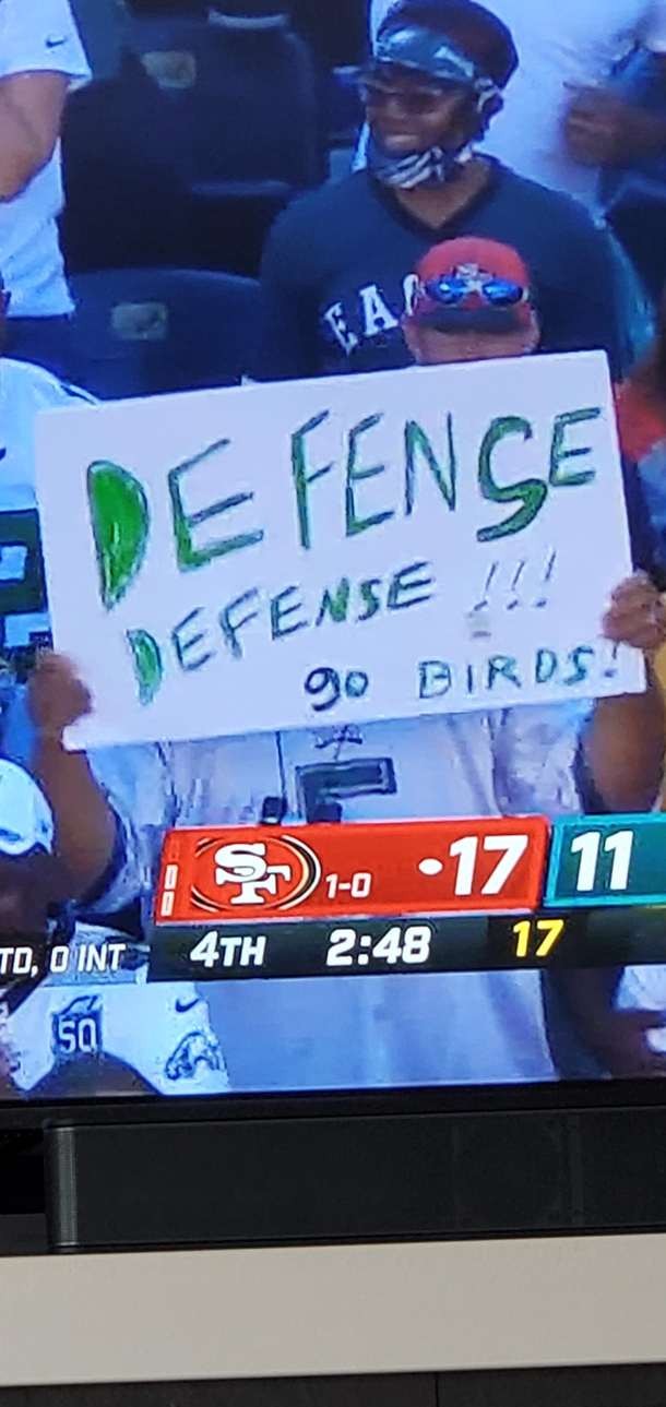 Spellchecker at a live Sporting Event
