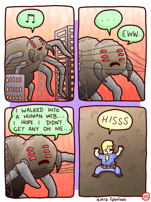 spider webbed