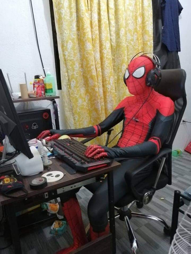 Spiderman Work From Home