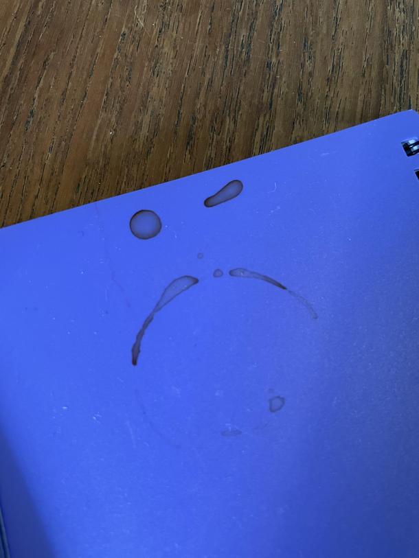 Spilt coffee on my note book and its furious