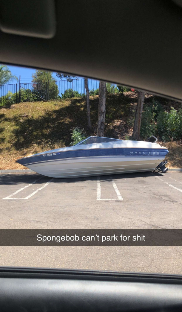 Spongebob cant park for shit
