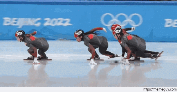 Sportsmanship shown by the Chinese skater in the Beijing Olympics