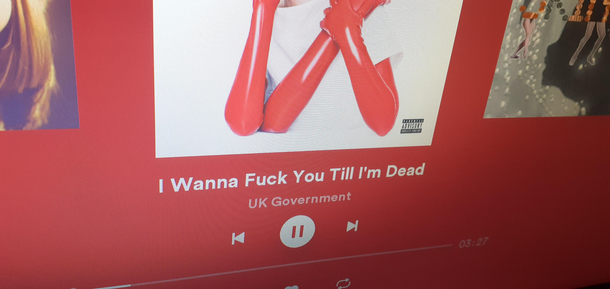 Spotify giving me a secret message after an ad
