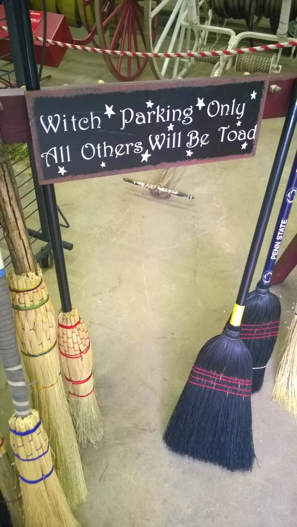 Spotted a dad joke at a place selling brooms