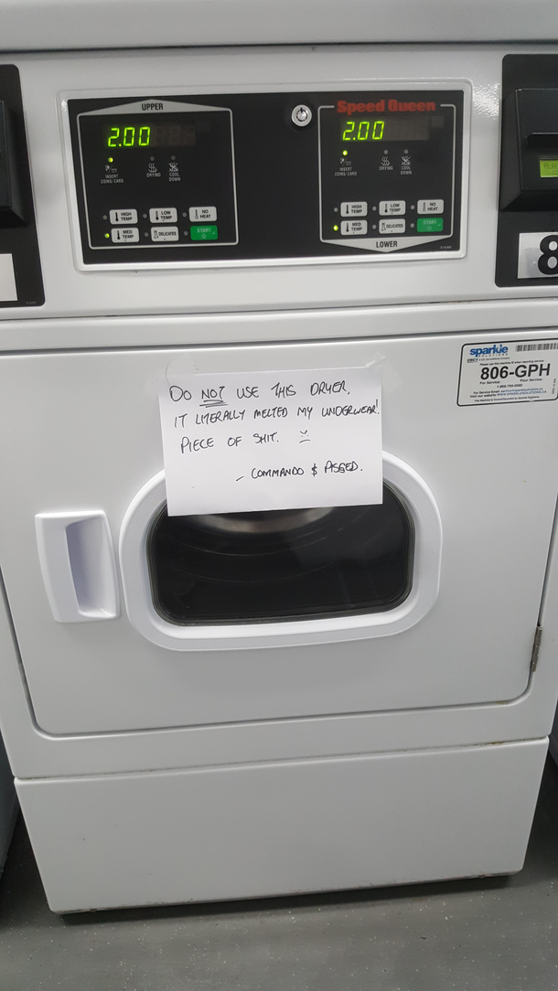 Spotted at my res laundromat