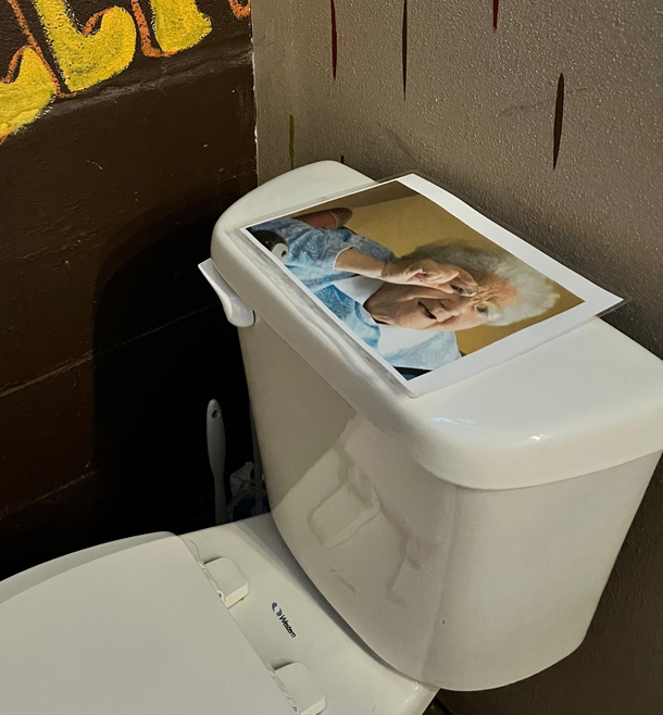 Spotted in a public bathroom