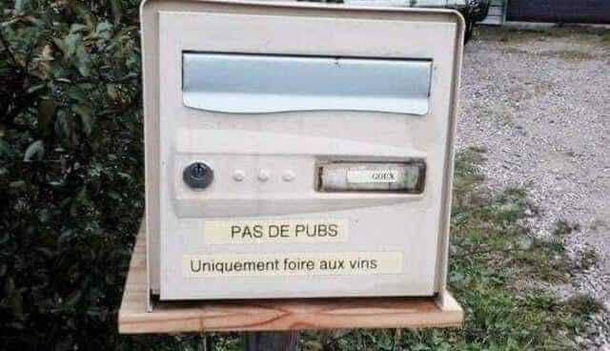Spotted in france No ads except for the wine fair
