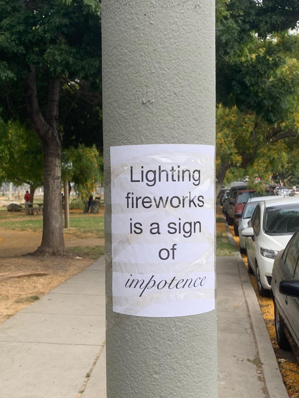 Spotted in Los Angeles about the last  months of non-stop  AM fireworks