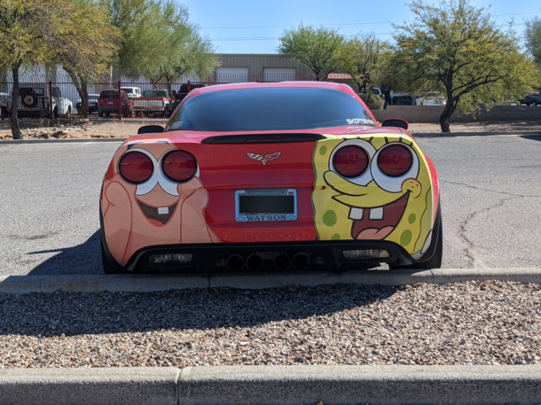 Spotted Spongebob and Patrick after getting my emissions test done