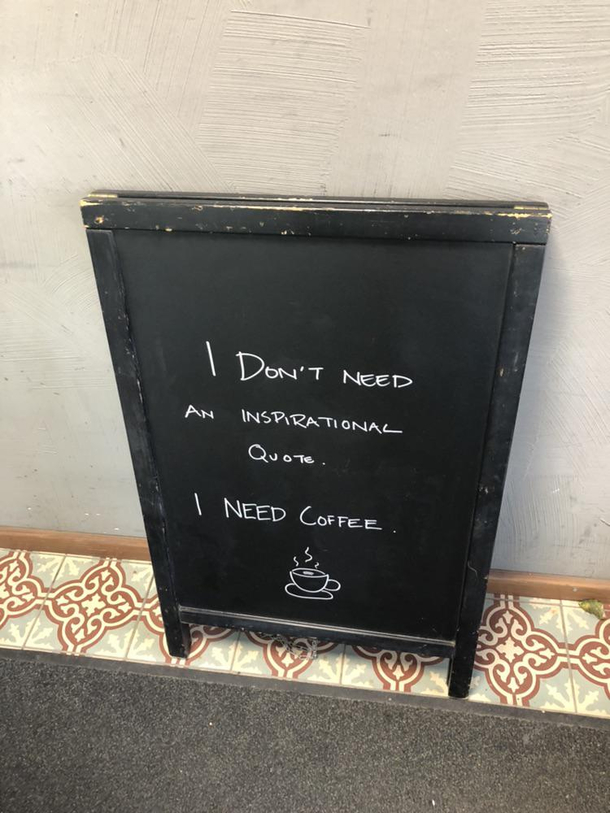 Spotted this in a cafe recently and it made me smile 