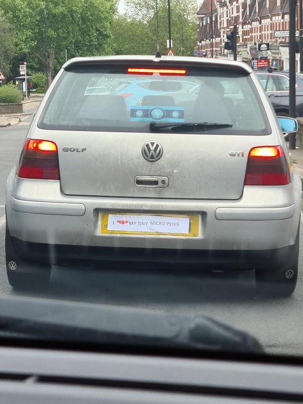Spotted today in London - a level of petty revenge to which I can only aspire