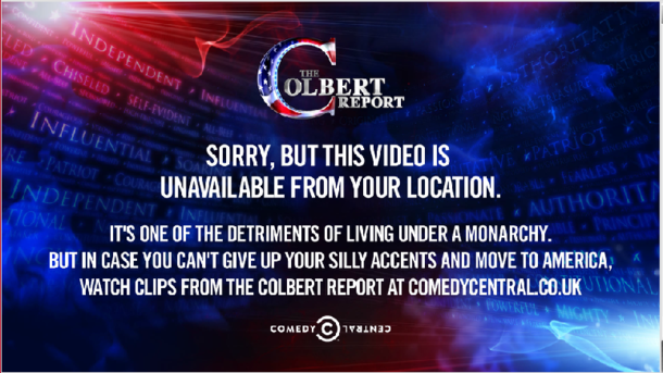 Stephen Colbert message for the British