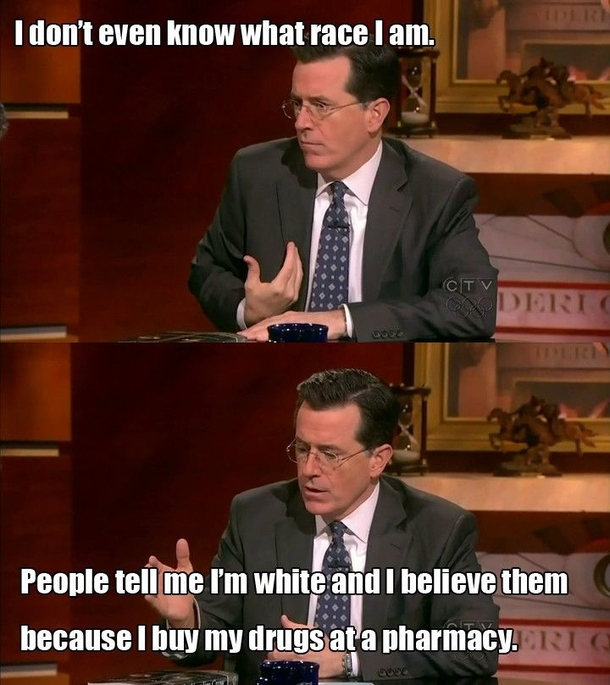 Stephen Colbert on Being White