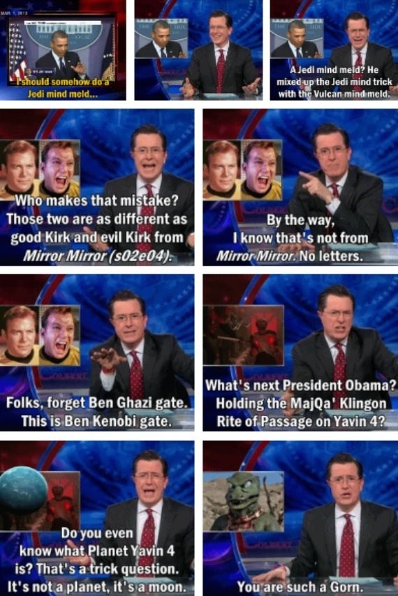 Stephen Colbert on Ben Kenobi-gate