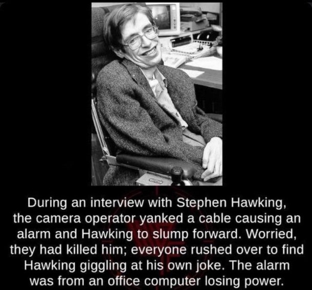 Stephen Hawking does a joke