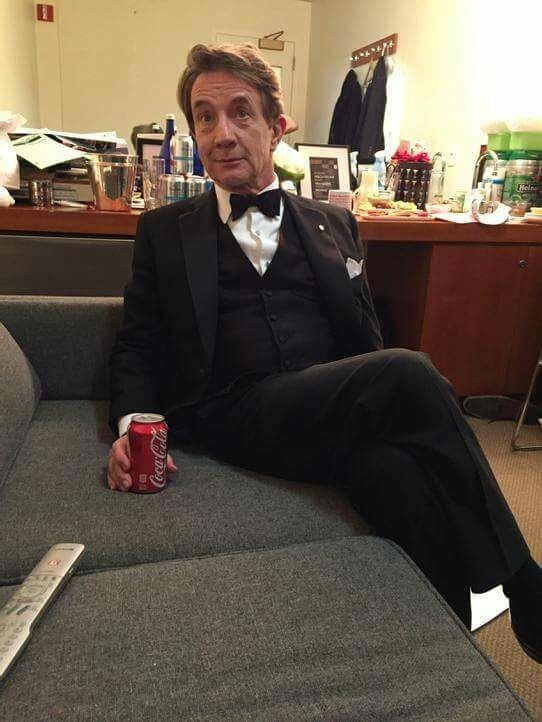 Steve Martin posted this on Facebook- Martin Short doing coke before SNL th