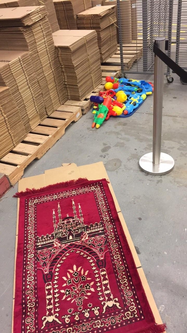 Stockpile of weapons found beside this prayer mat in Canada