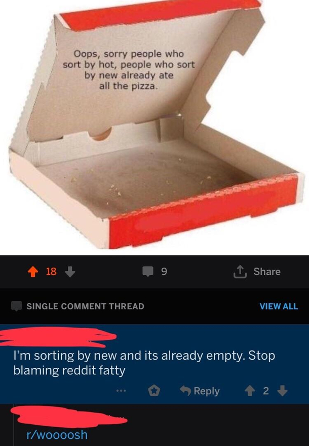 Stop blaming reddit for eating a fake pizza