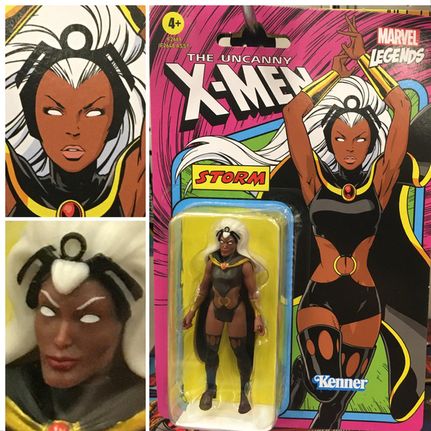 Storm  cover art vs action figure