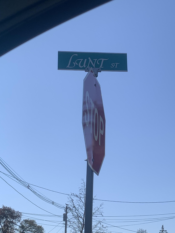 Street sign changed to cursive due to people changing the L to a C
