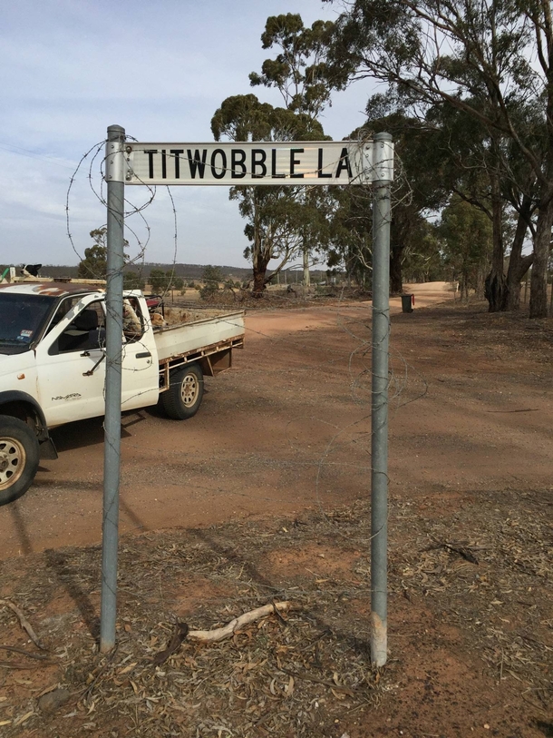 Street sign highly valued and protected by the locals