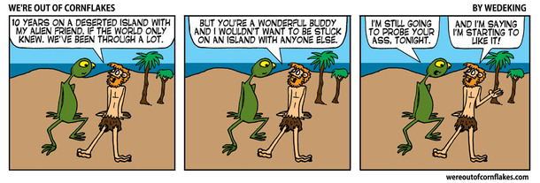 Stuck on a deserted island with an alien
