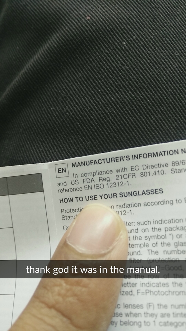 Sunglasses can be tricky